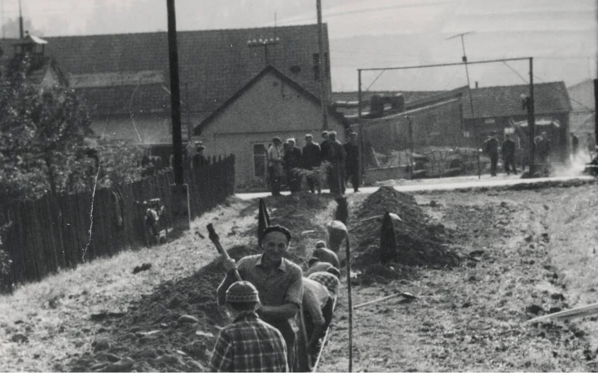 Factory construction in 1950